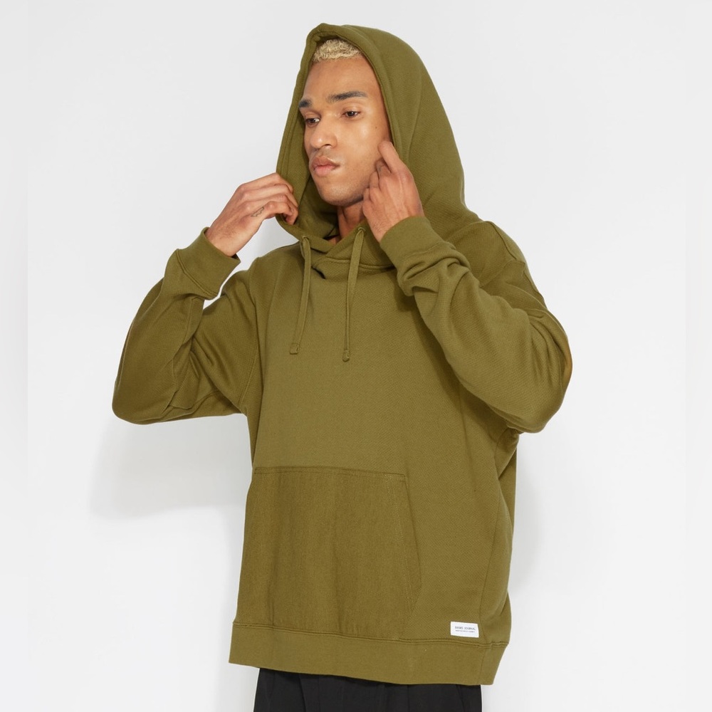 USED- Like NEW! Banks Journal PRIMARY HOOD DELUXE FLEECE- Military Olive Green